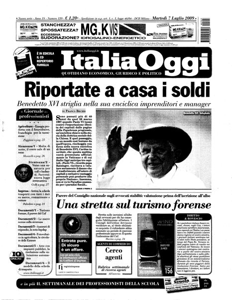 Italia oggi : quotidiano di economia finanza e politica